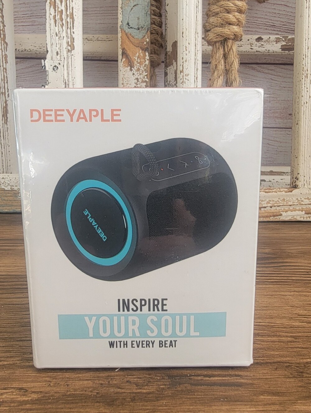 Deeyaple Portable Wireless Speaker - Black with Blue Accents